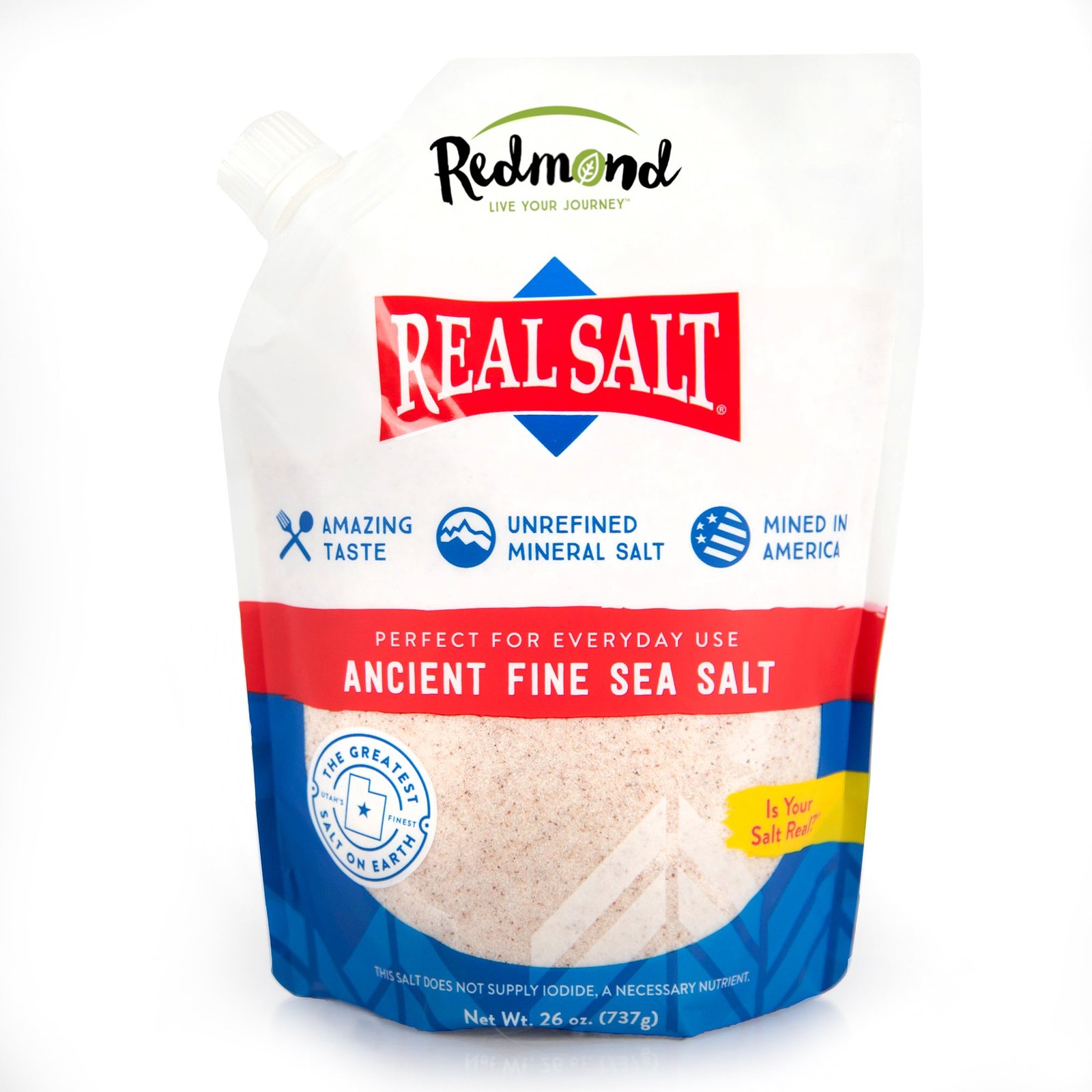 Real_Salt_Fine_Refill_Pouch_26_oz._Front_copia.jpg Real Salt Fine 26 oz Pouch - Image 1